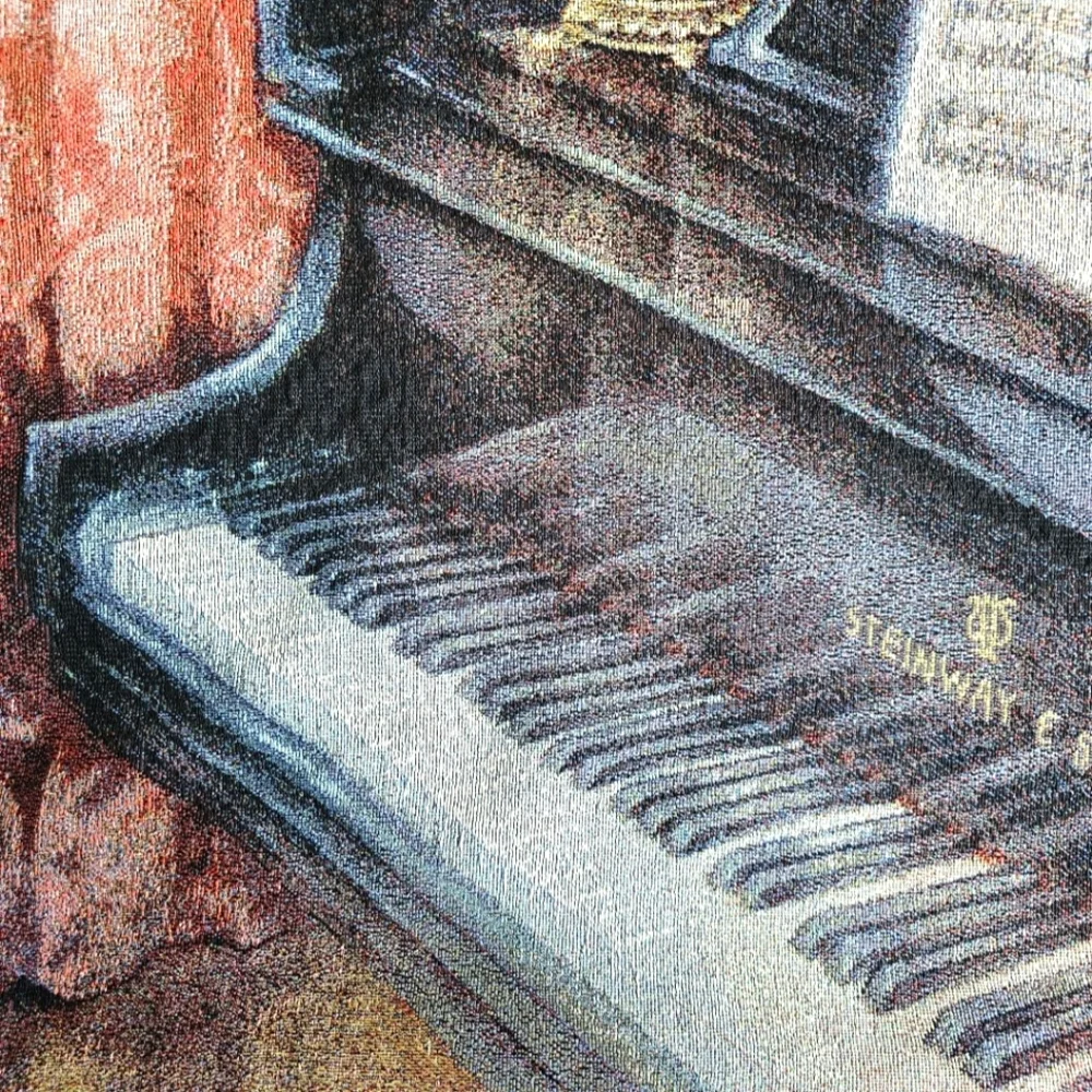 Lena Liu Music Room Baby Grand Piano Tapestry Wall Hanging Large 52